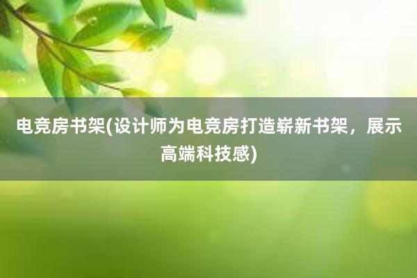 电竞房书架(设计师为电竞房打造崭新书架，展示高端科技感)