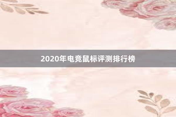 2020年电竞鼠标评测排行榜