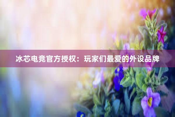 冰芯电竞官方授权：玩家们最爱的外设品牌