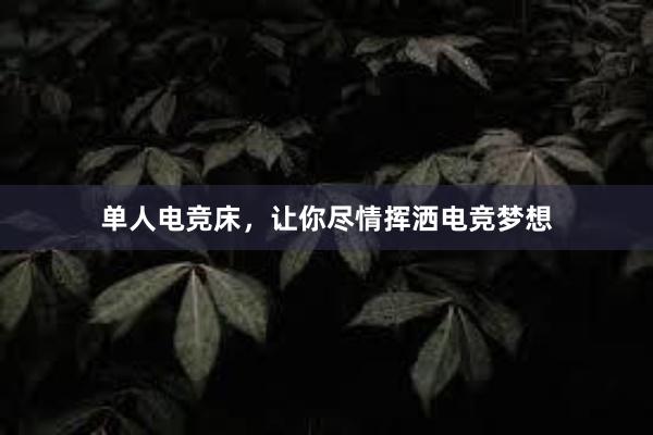 单人电竞床，让你尽情挥洒电竞梦想