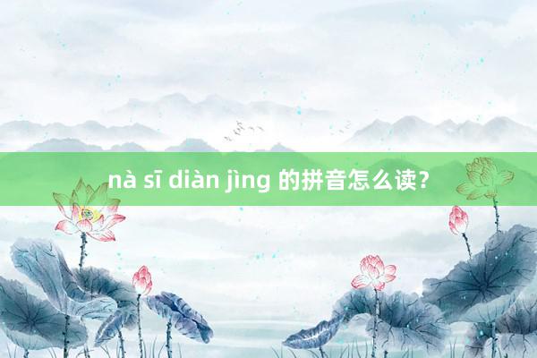 nà sī diàn jìng 的拼音怎么读？