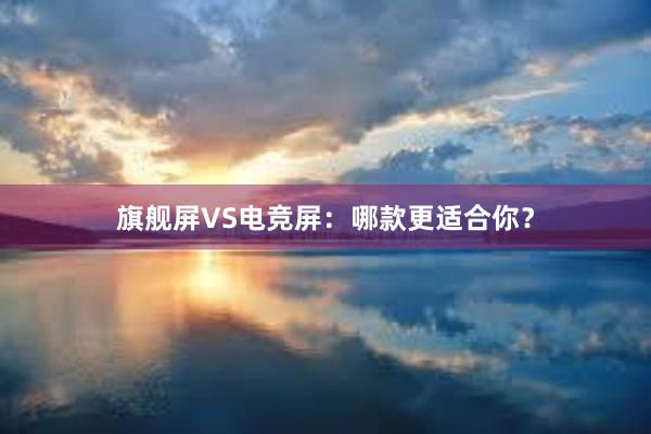 旗舰屏VS电竞屏：哪款更适合你？